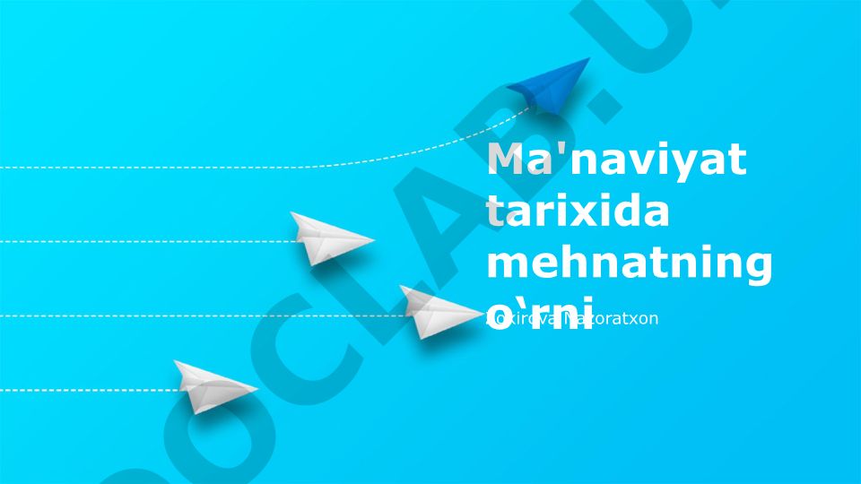 Mehnat va ma'naviyat o'rtasidagi tarixiy aloqalar