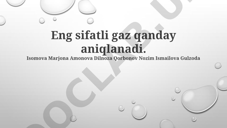 Tabiiy gaz sifatini aniqlash usullari va standartlar