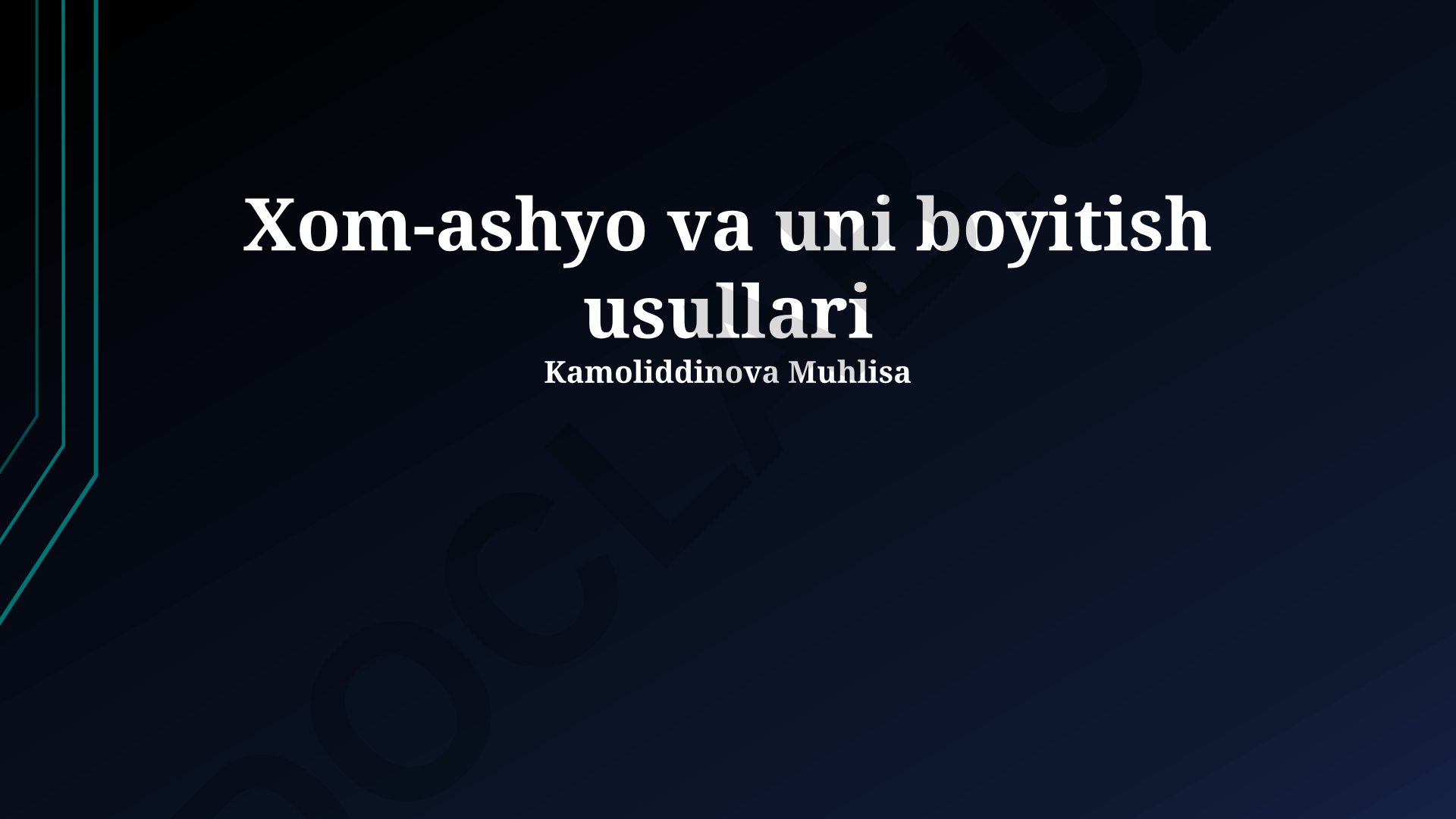 Xom-ashyo va uni boyitish usullari