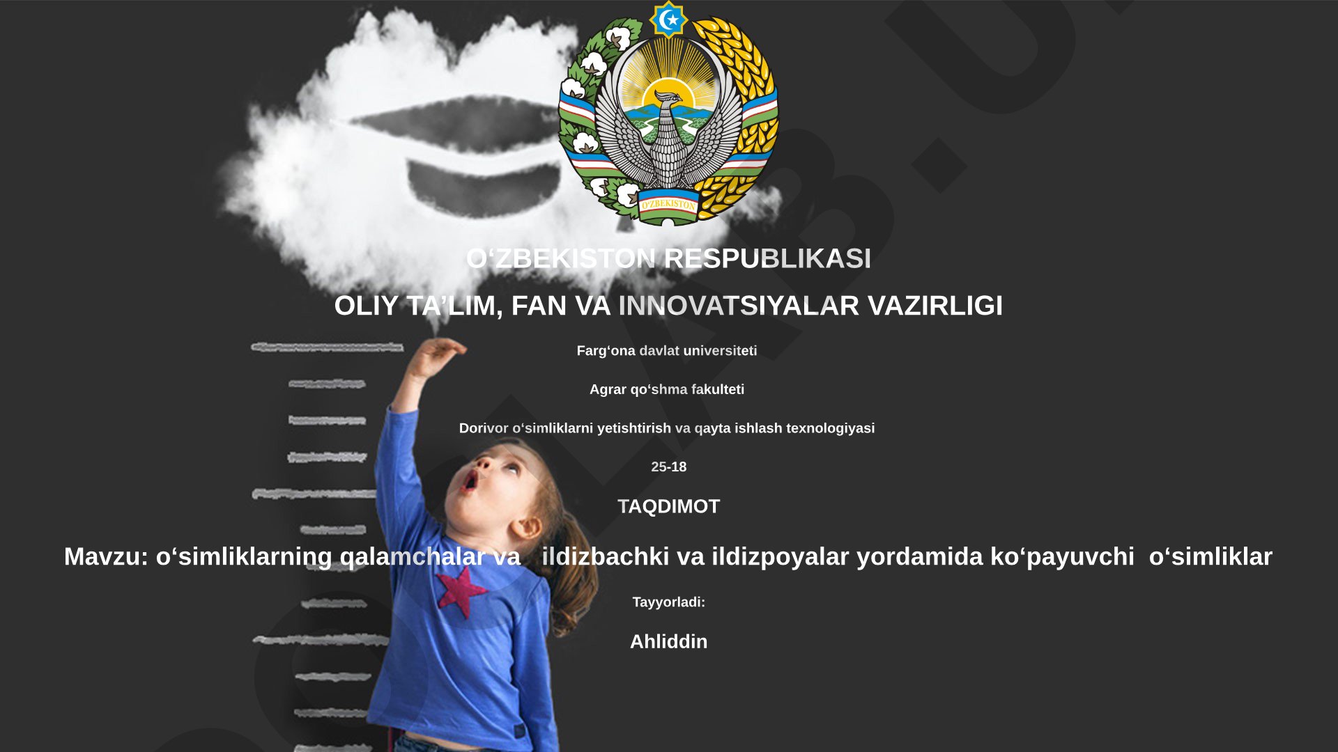 O'simliklarning qalamchalar va ildizbachki va ildizpoyalar yordamida ko'payishi
