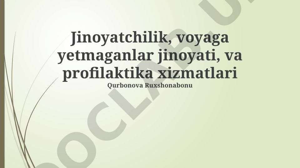 Jinoyatchilik va voyaga yetmaganlar delinkvensiyasi