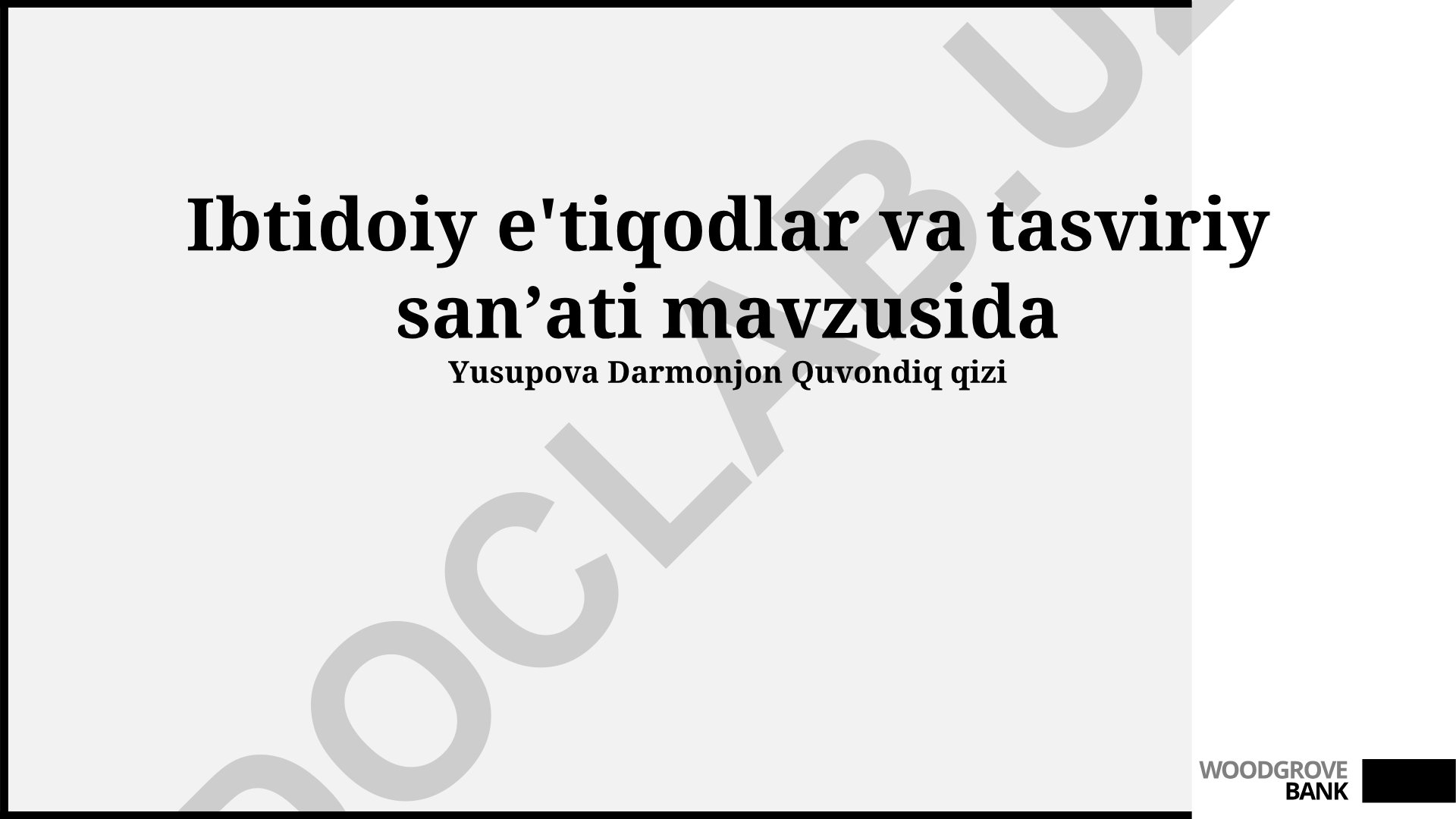 Ibtidoiy e'tiqodlar va tasviriy san'at