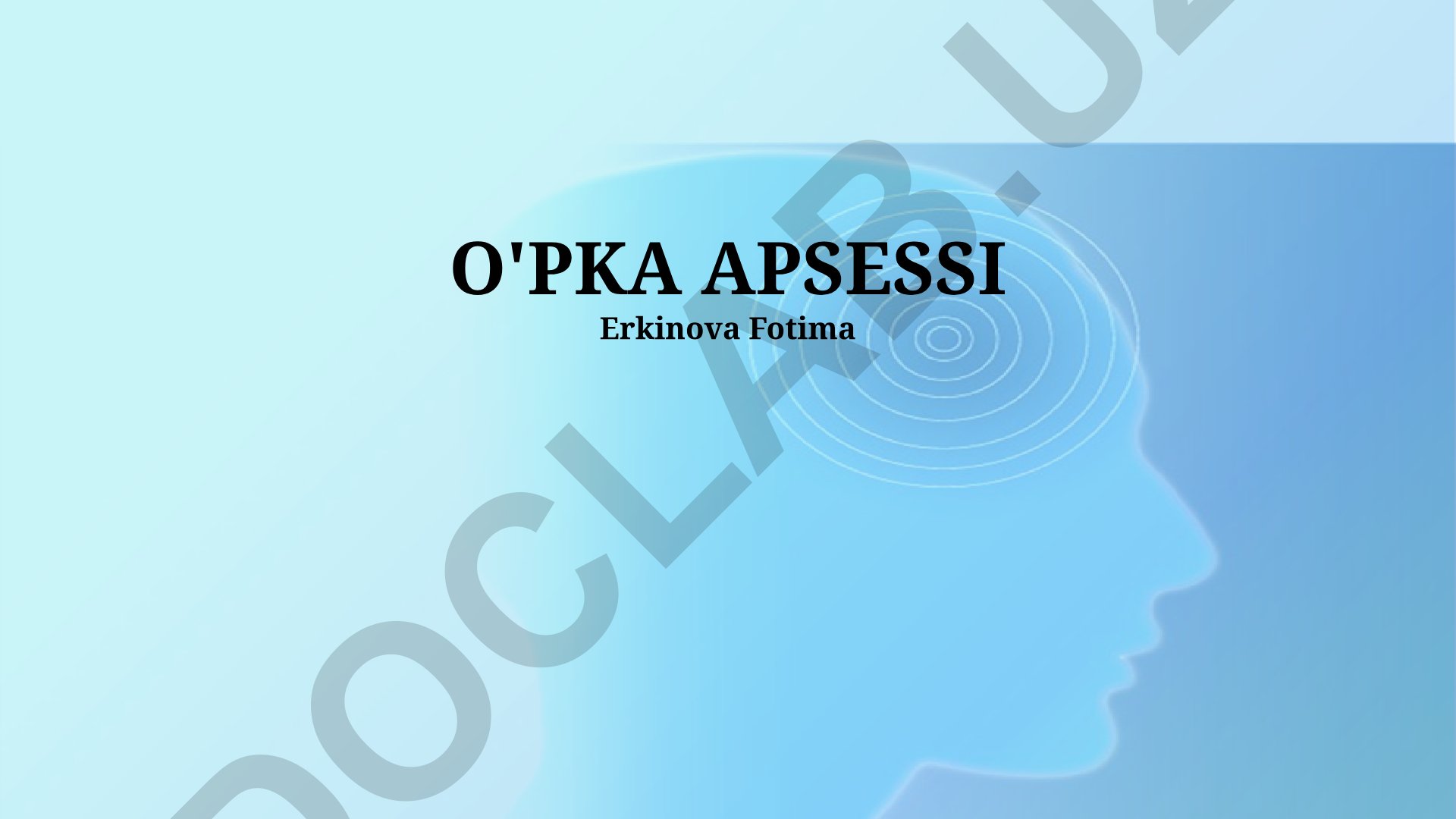O'pka apsessi, tuzilishi va kasalliklari