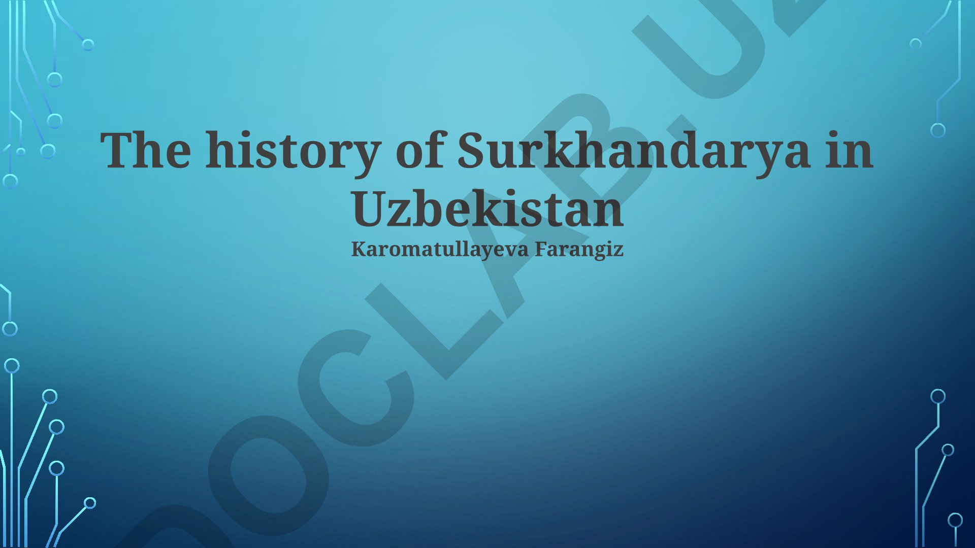 Surkhandarya tarixi va uning O'zbekistondagi ahamiyati