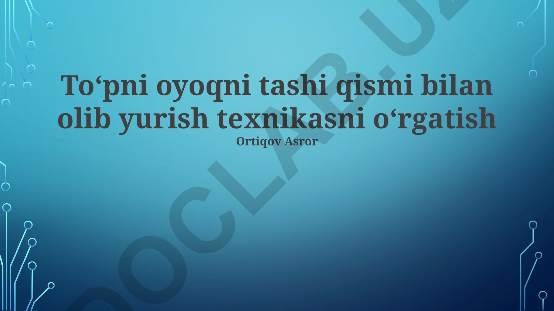 To'pni tashqi tomondan dribling qilish va himoya qilish texnikasi