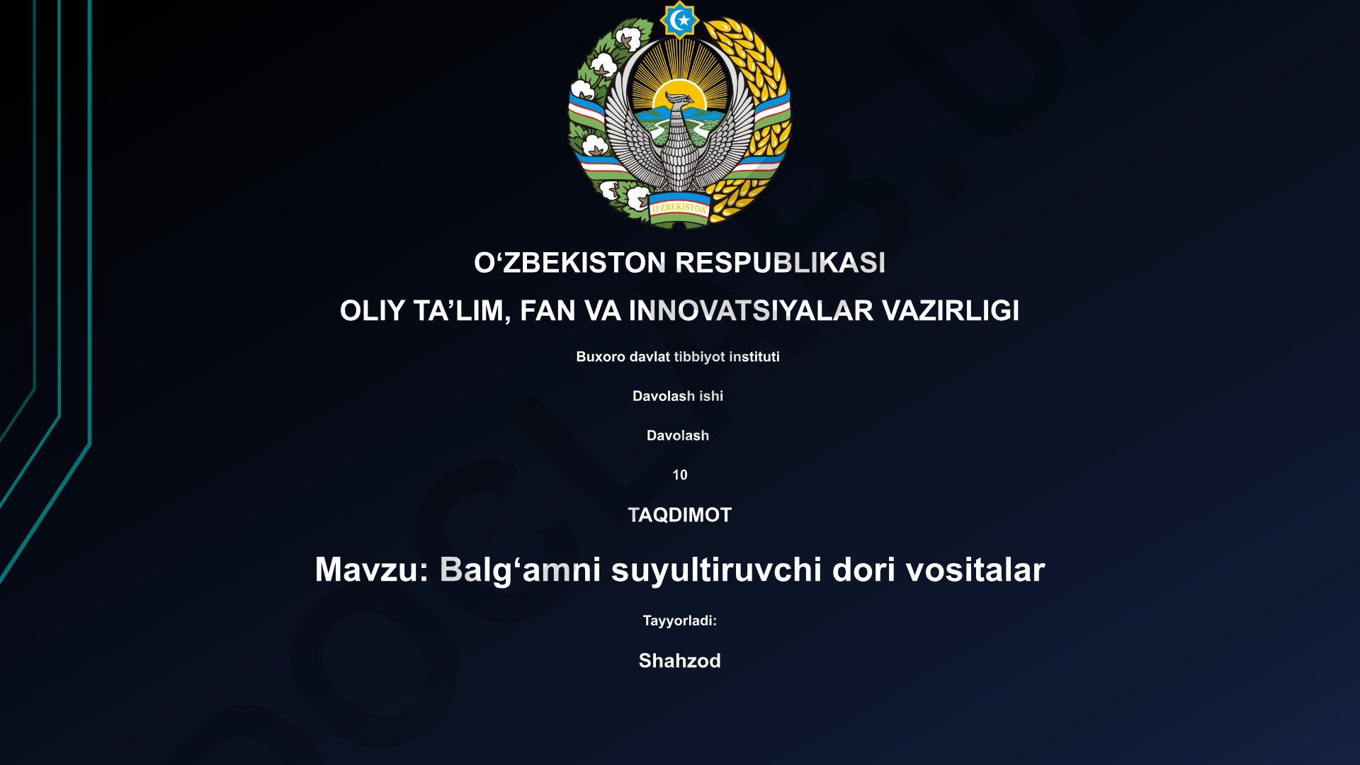 Balg'amni suyultiruvchi dori vositalari