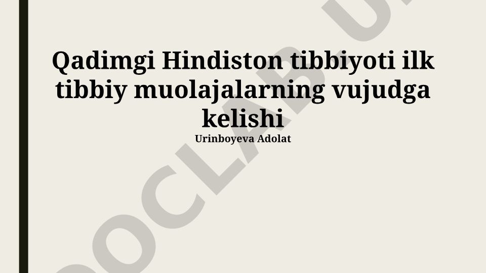 Qadimgi Hindiston tibbiyoti va Ayurveda tizimi