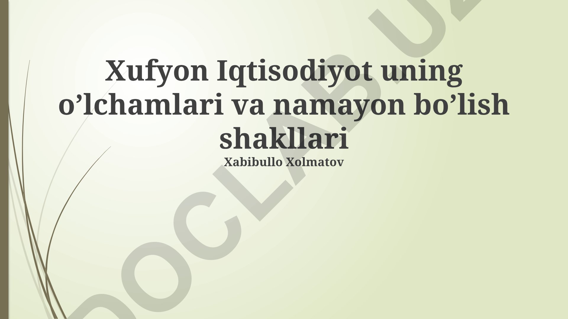 Xufyon iqtisodiyoti: ta'rifi, shakllari, oqibatlari va tartibga solish usullari