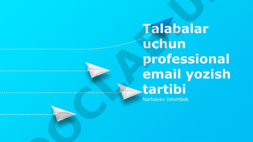 Talabalar uchun professional email yozish tartibi