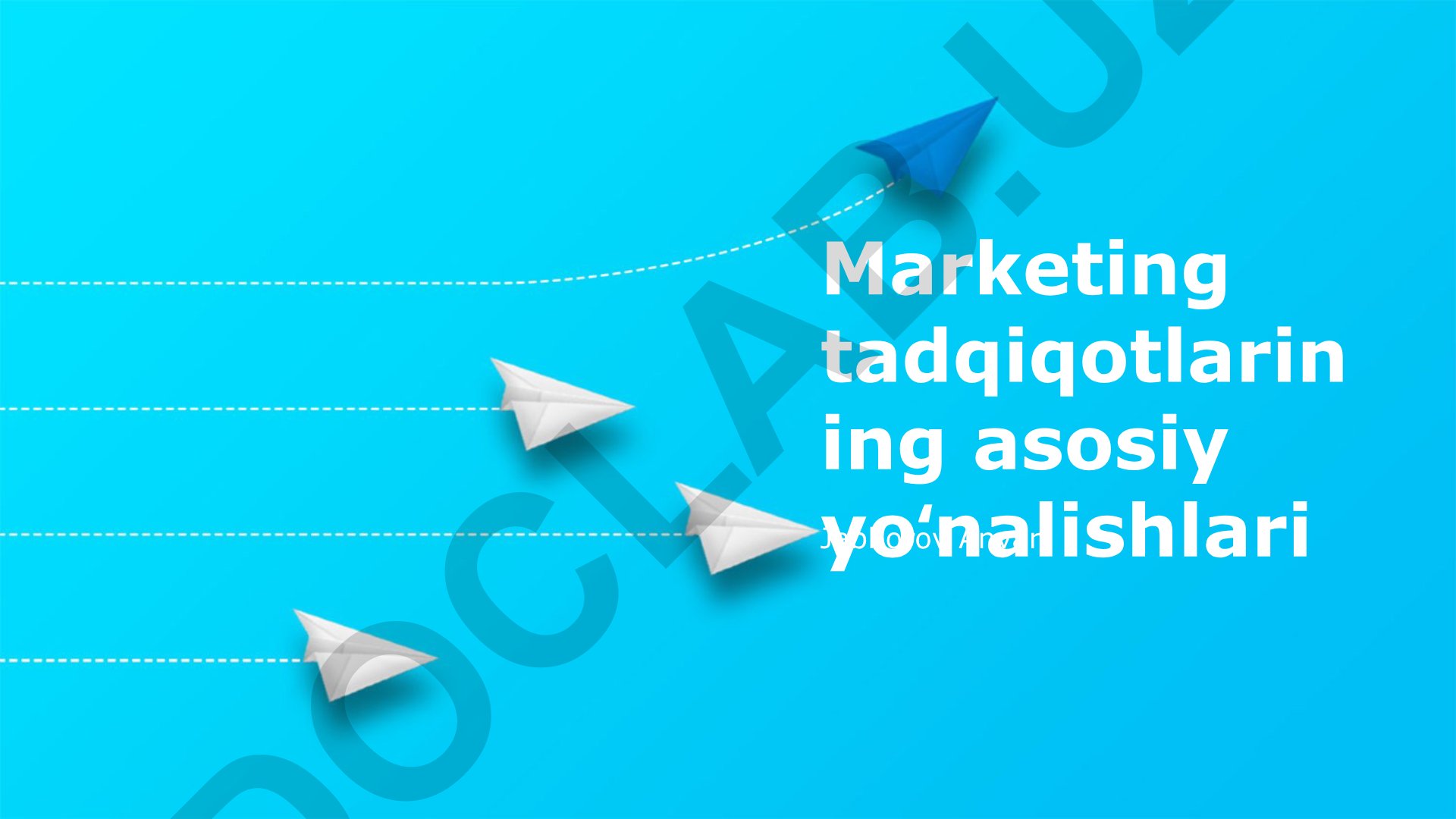 Marketing tadqiqotlarining asosiy yoʻnalishlari va raqobat tahlili