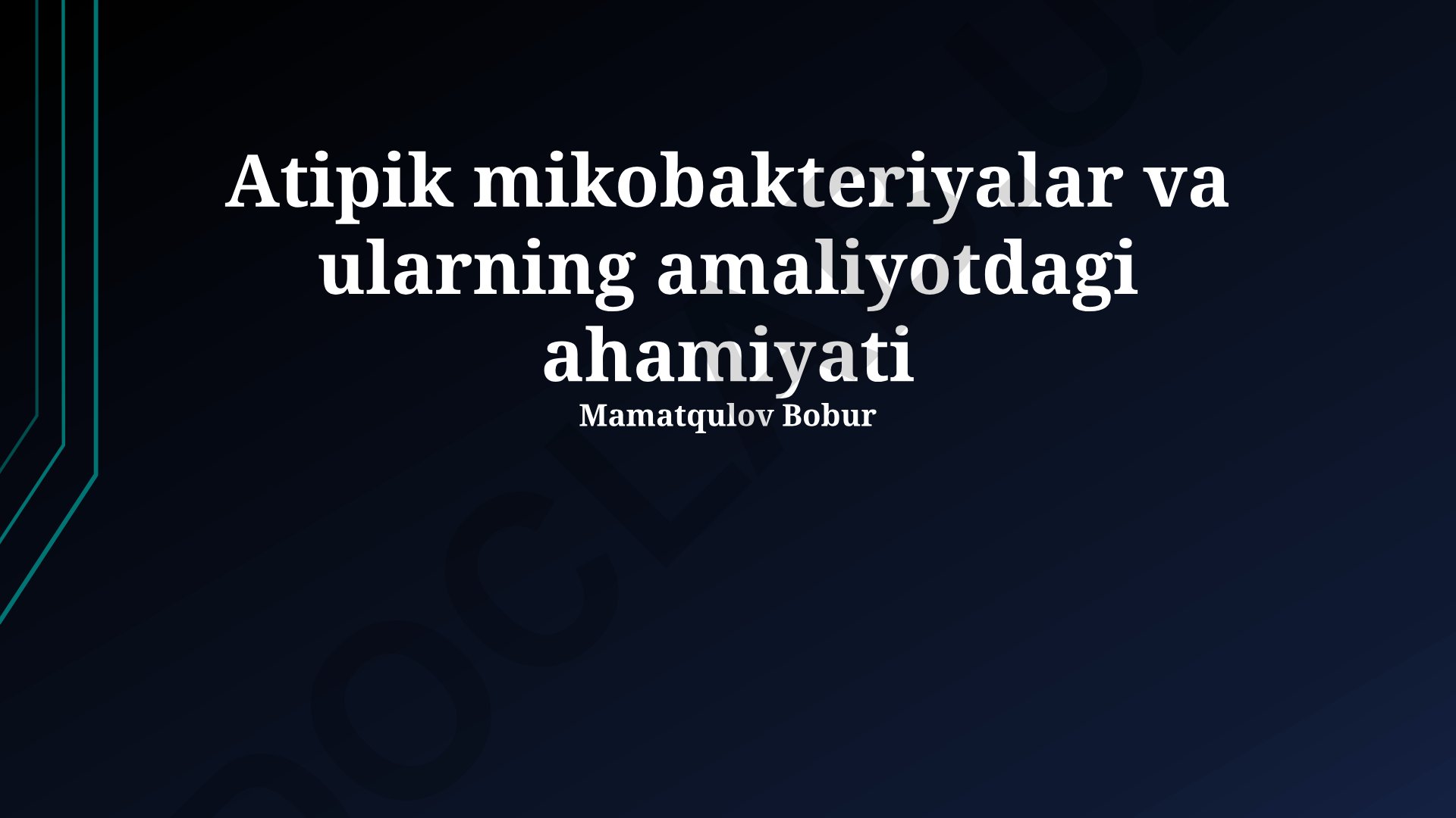 Atipik mikobakteriyalar va ularning amaliyotdagi ahamiyati