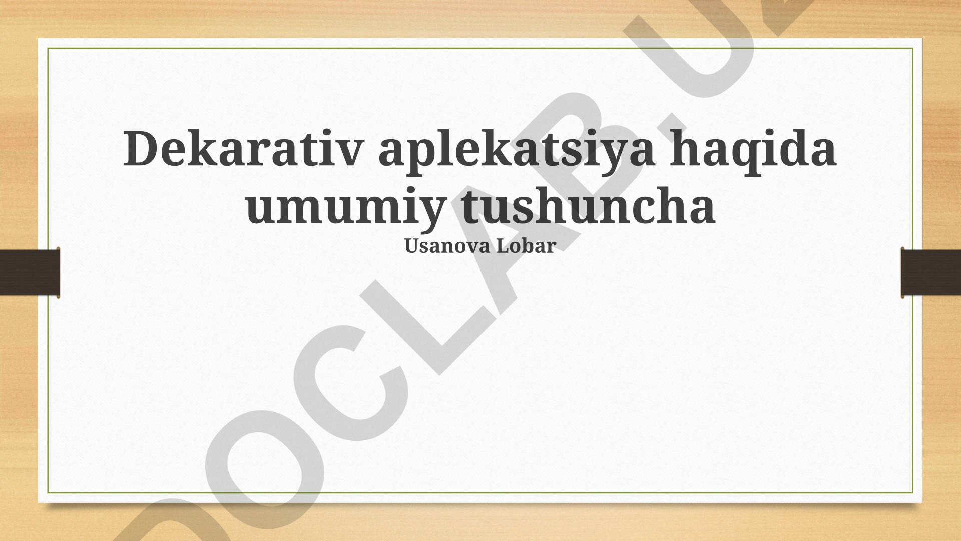 Dekorativ applikatsiya tushunchasi, turlari va texnikalari