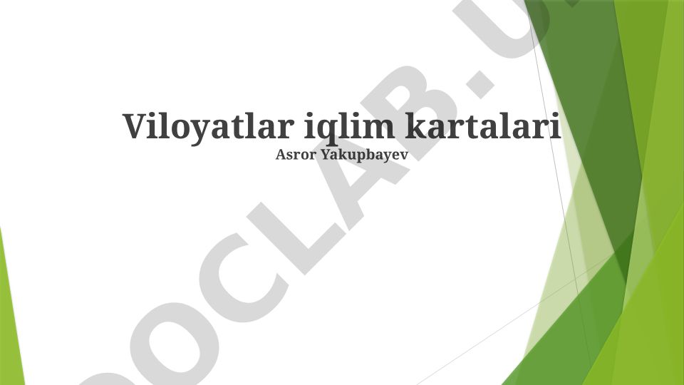 Viloyatlar iqlim kartalari