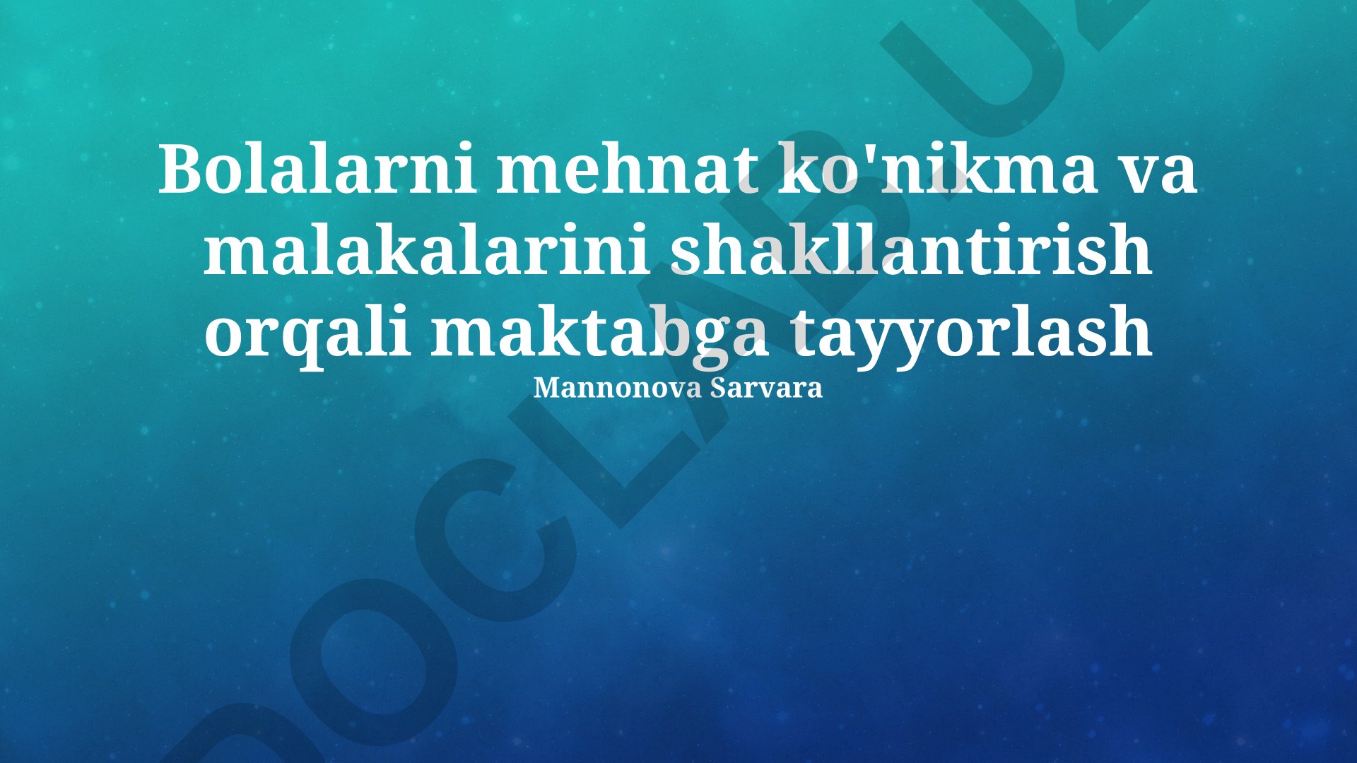 Bolalarni mehnat ko'nikma va malakalarini shakllantirish orqali maktabga tayyorlash