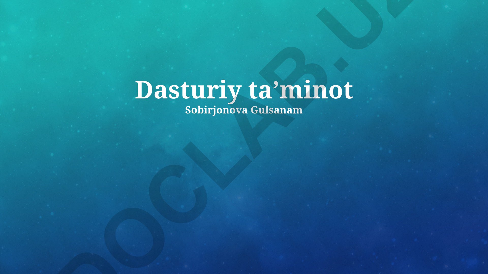 Dasturiy ta'minot turlari, tushunchasi va ishlab chiqish jarayoni