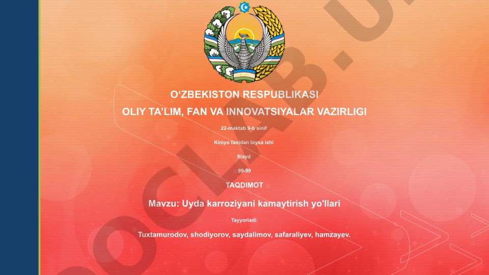 Uyda karroziyani kamaytirish yo'llari