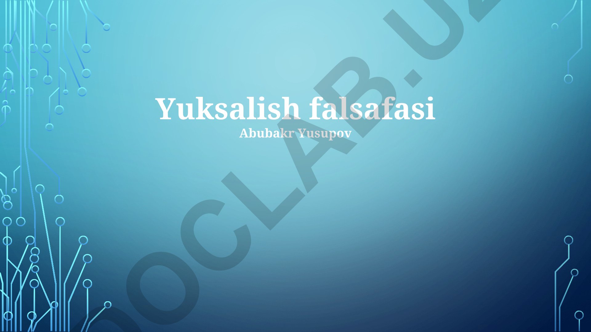 Yuksalish falsafasi va zamonaviy talqini
