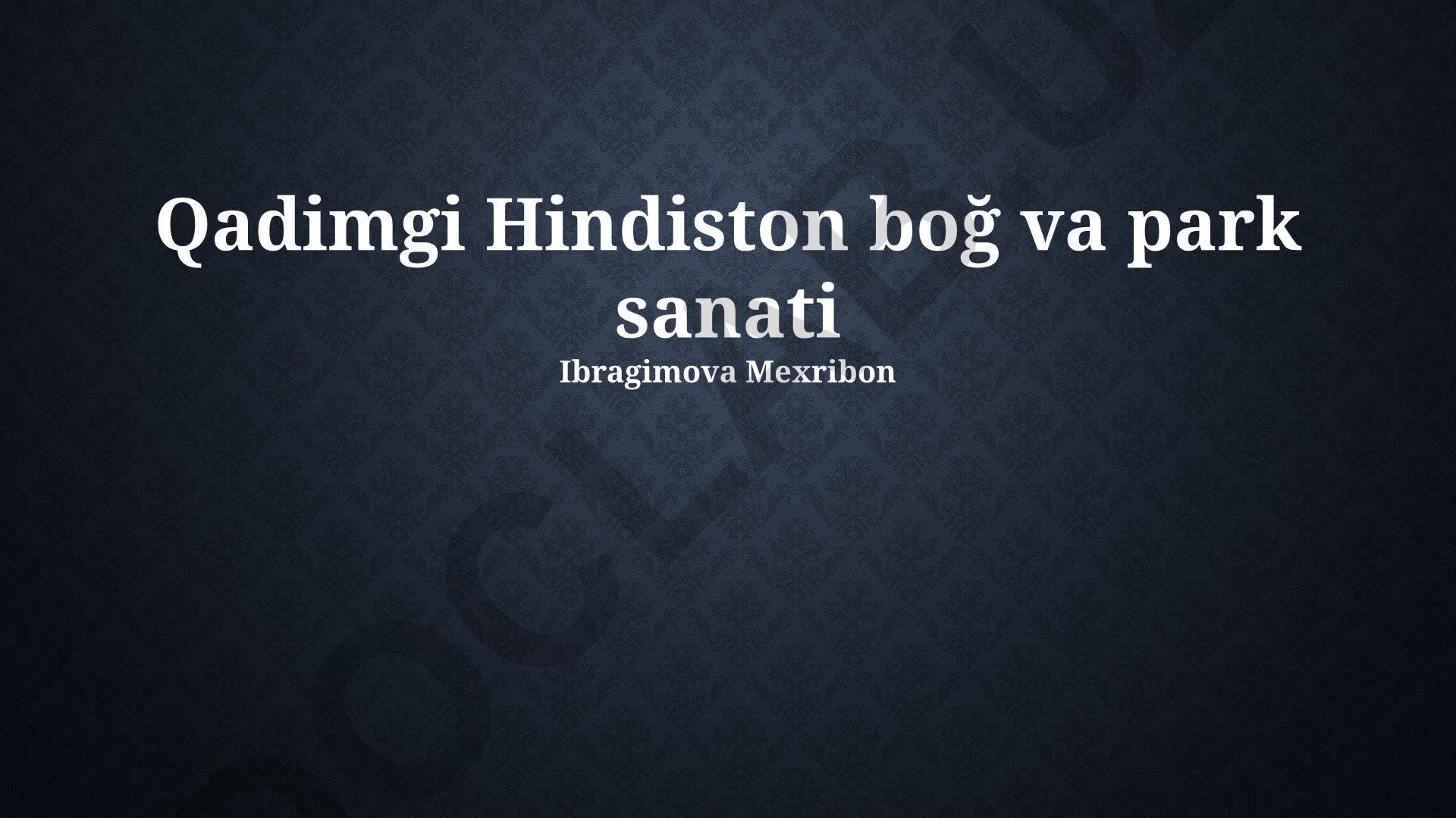 Qadimgi Hindiston bog'lari va bog' san'ati