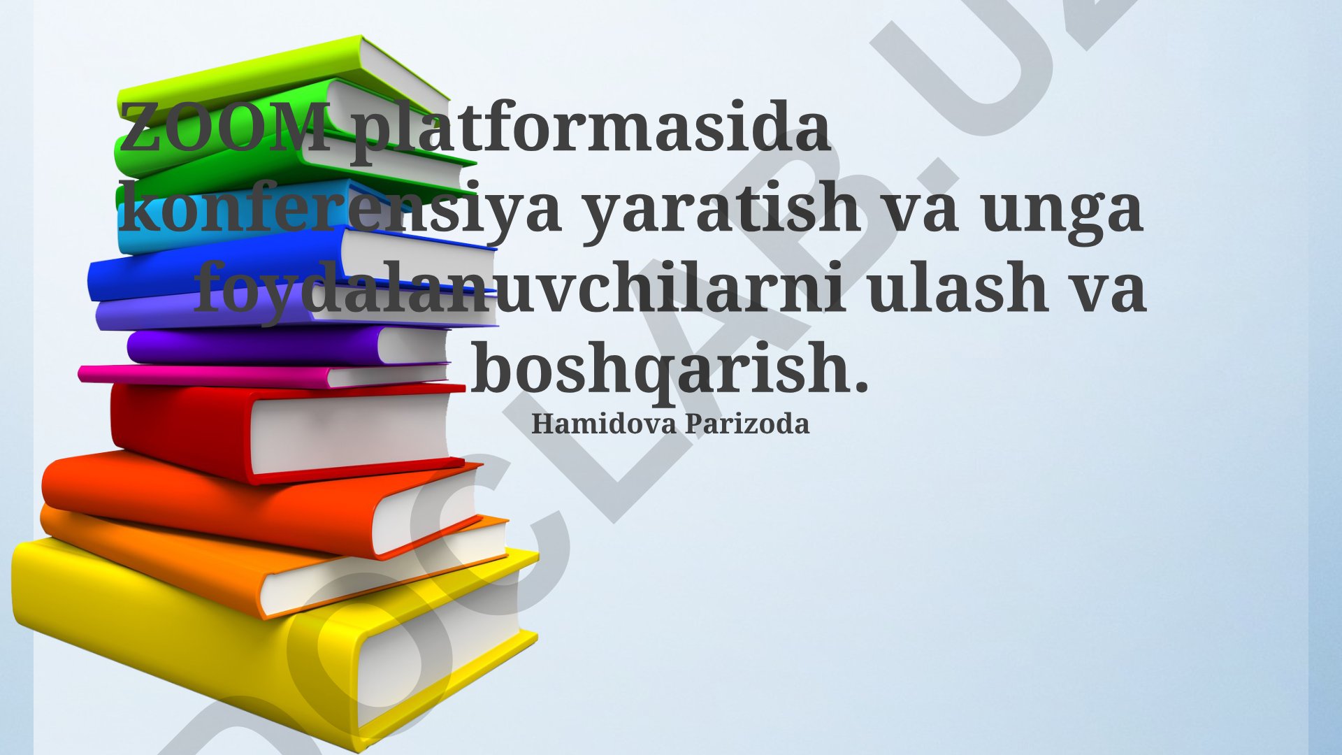 Zoom platformasida konferensiya yaratish va boshqarish