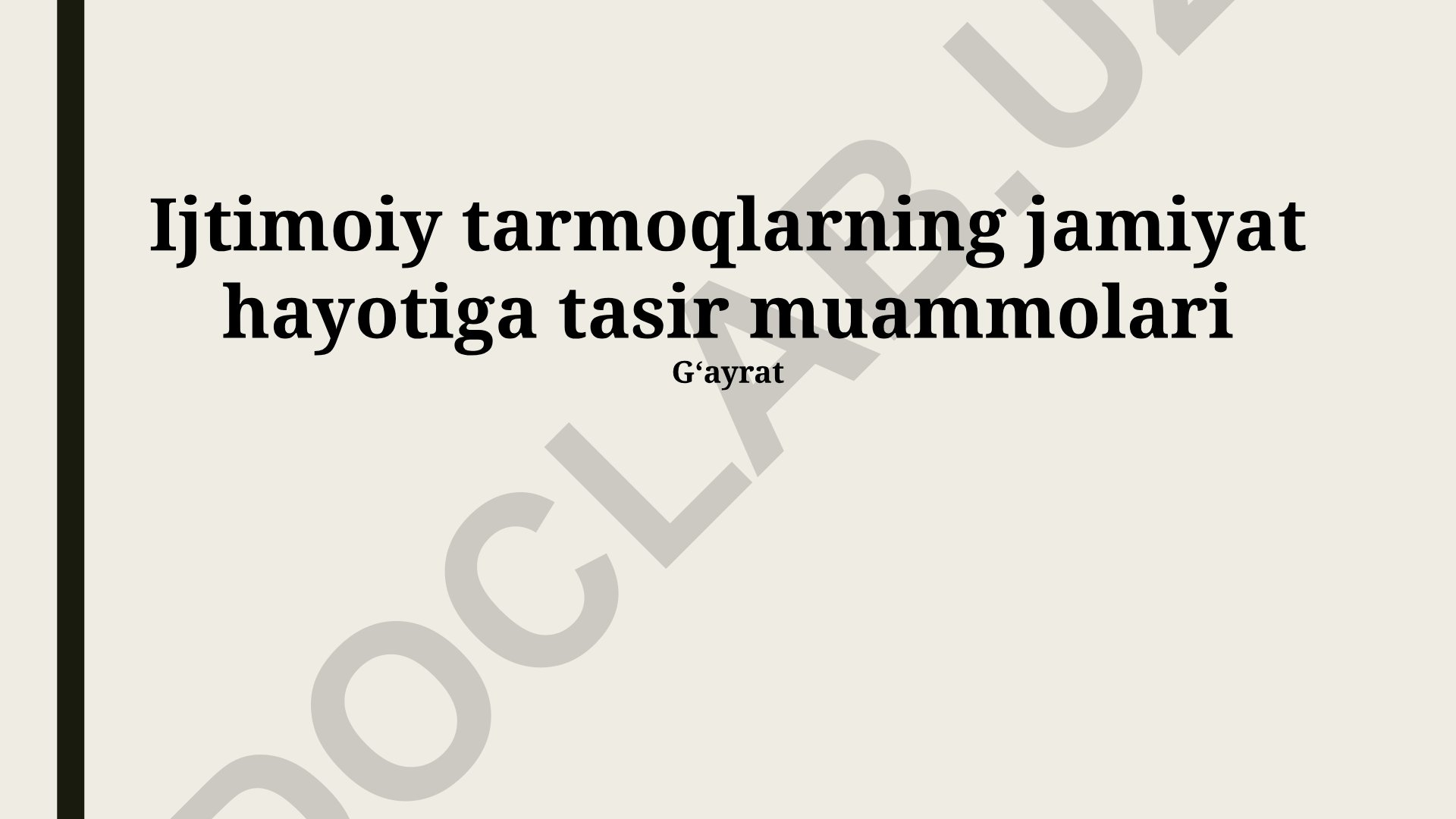 Ijtimoiy tarmoqlarning jamiyat hayotiga ta'siri muammolari