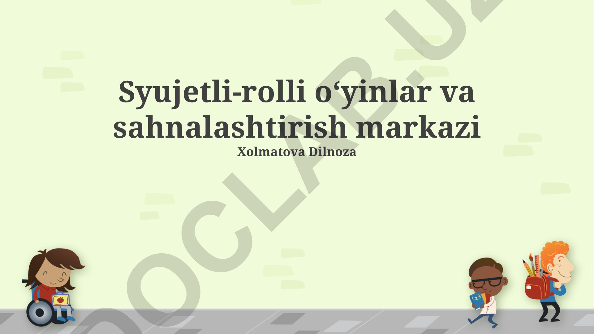 Syujetli-rolli o'yinlar va sahnalashtirish markazi