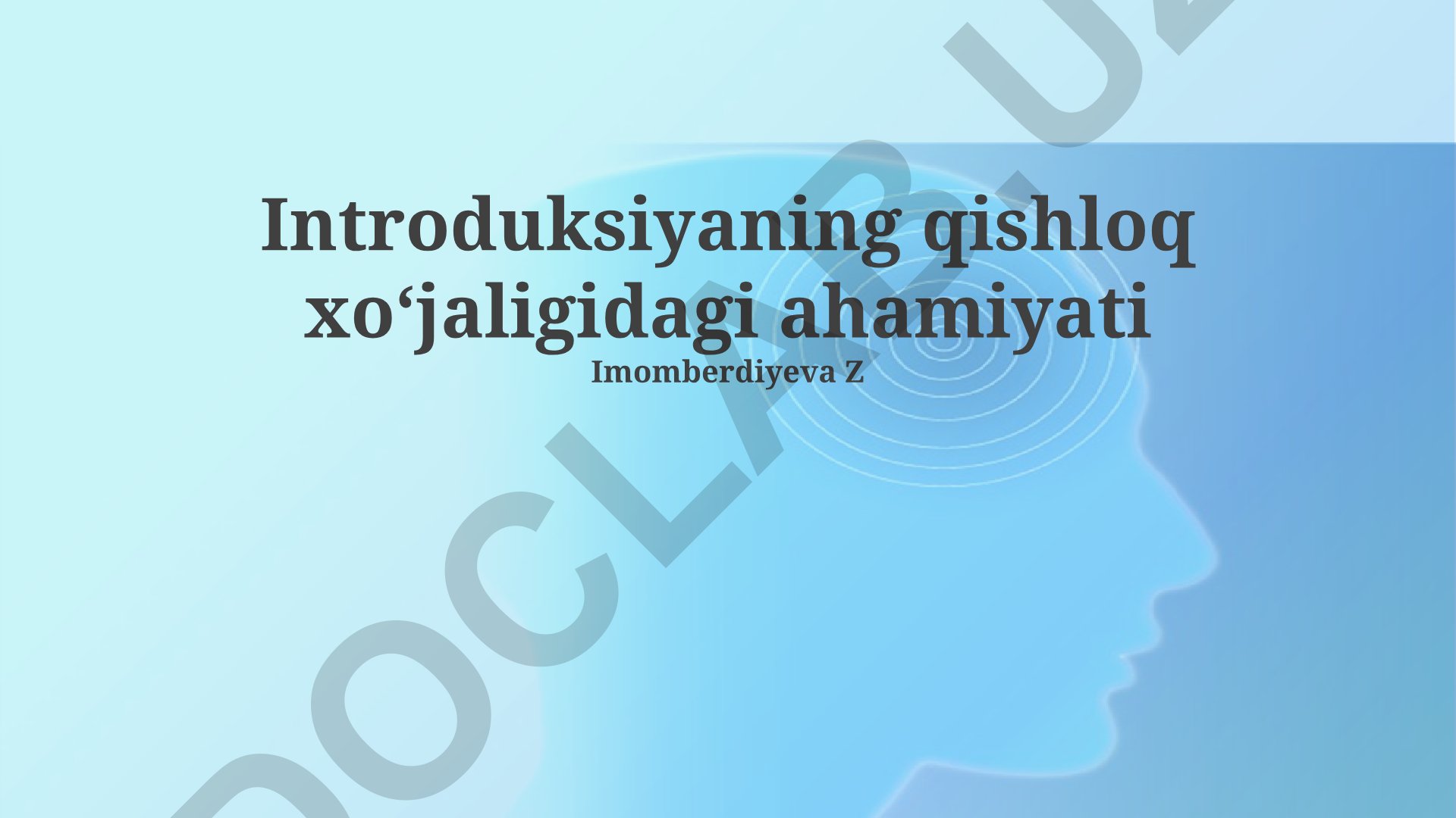 Qishloq xo'jaligida ekologik muvozanat va yangi texnologiyalar