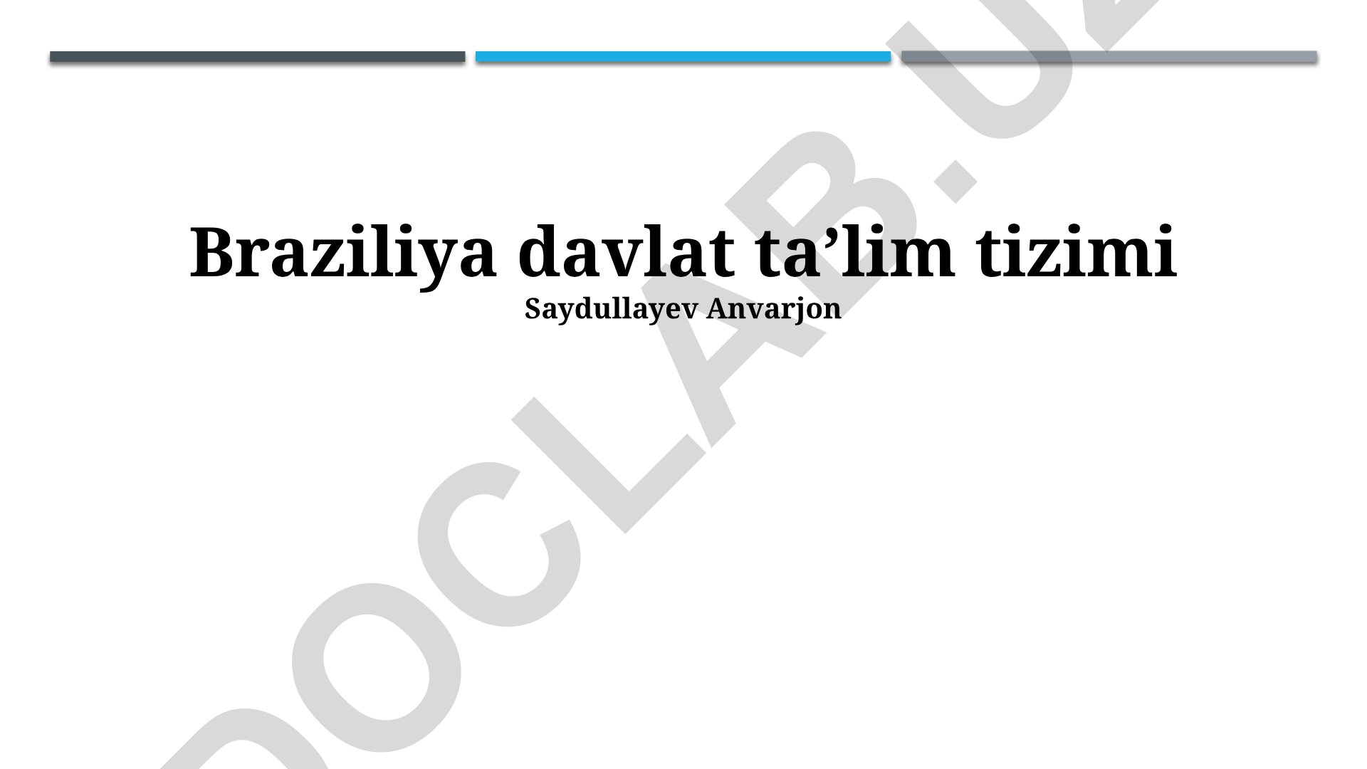 Braziliya davlat taʼlim tizimi