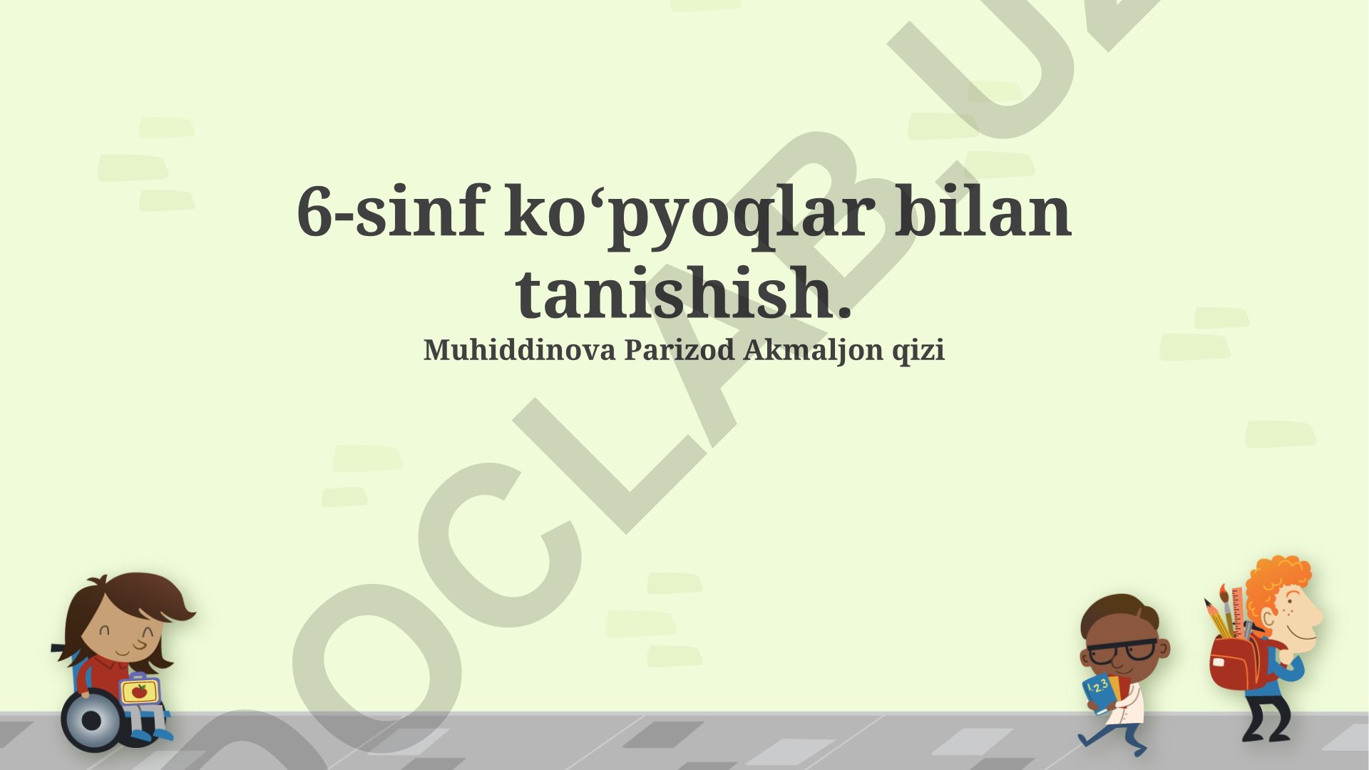 6-sinf matematikasi: ko'pyoqlar bilan tanishish