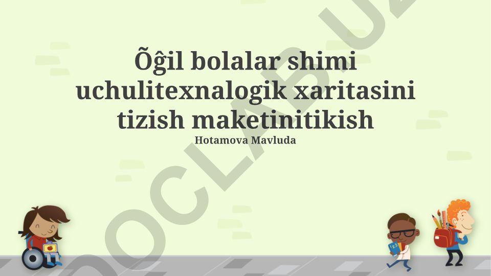 Bolalar kiyimlari uchun texnologik xarita va dizayn konseptualizatsiyasi