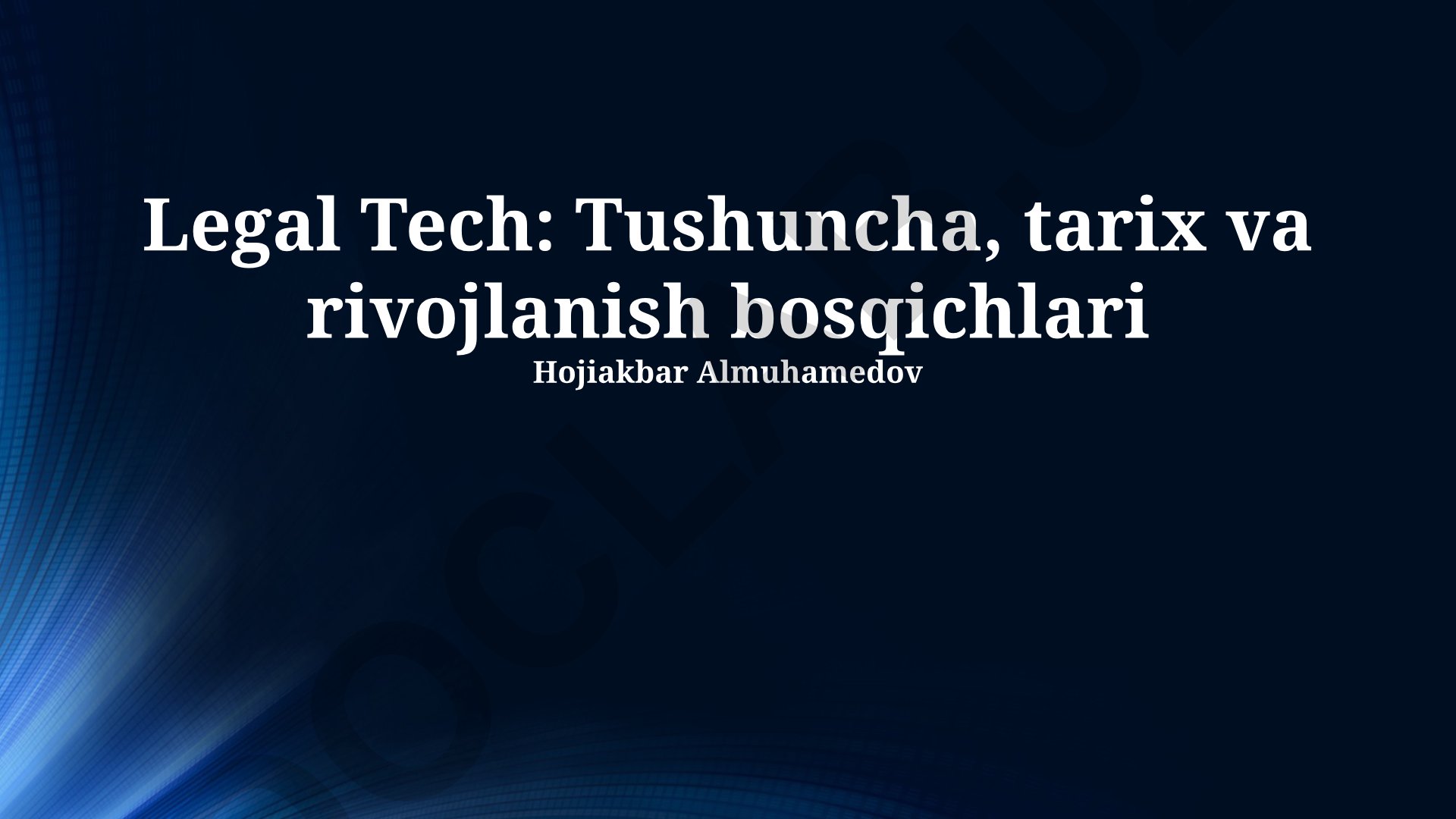 Legal Tech: Tushuncha, tarix va rivojlanish bosqichlari
