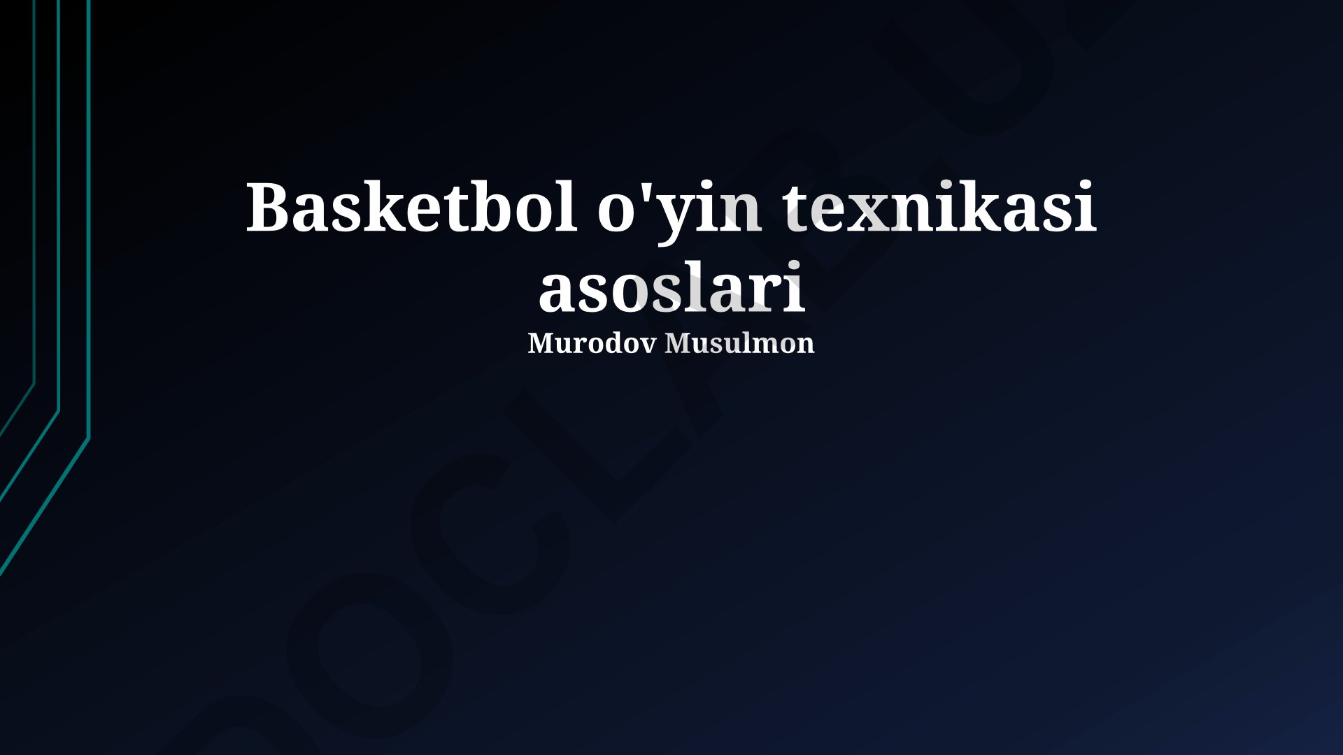Basketbol o'yin texnikasi asoslari