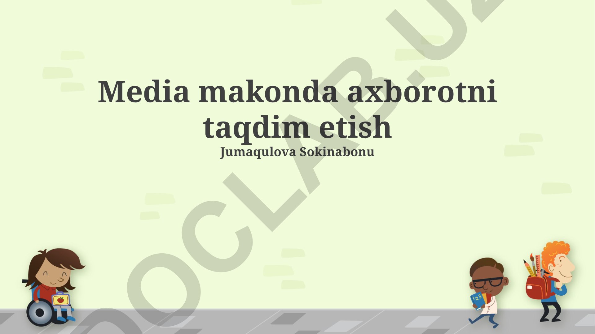 Media makonda axborotni taqdim etish
