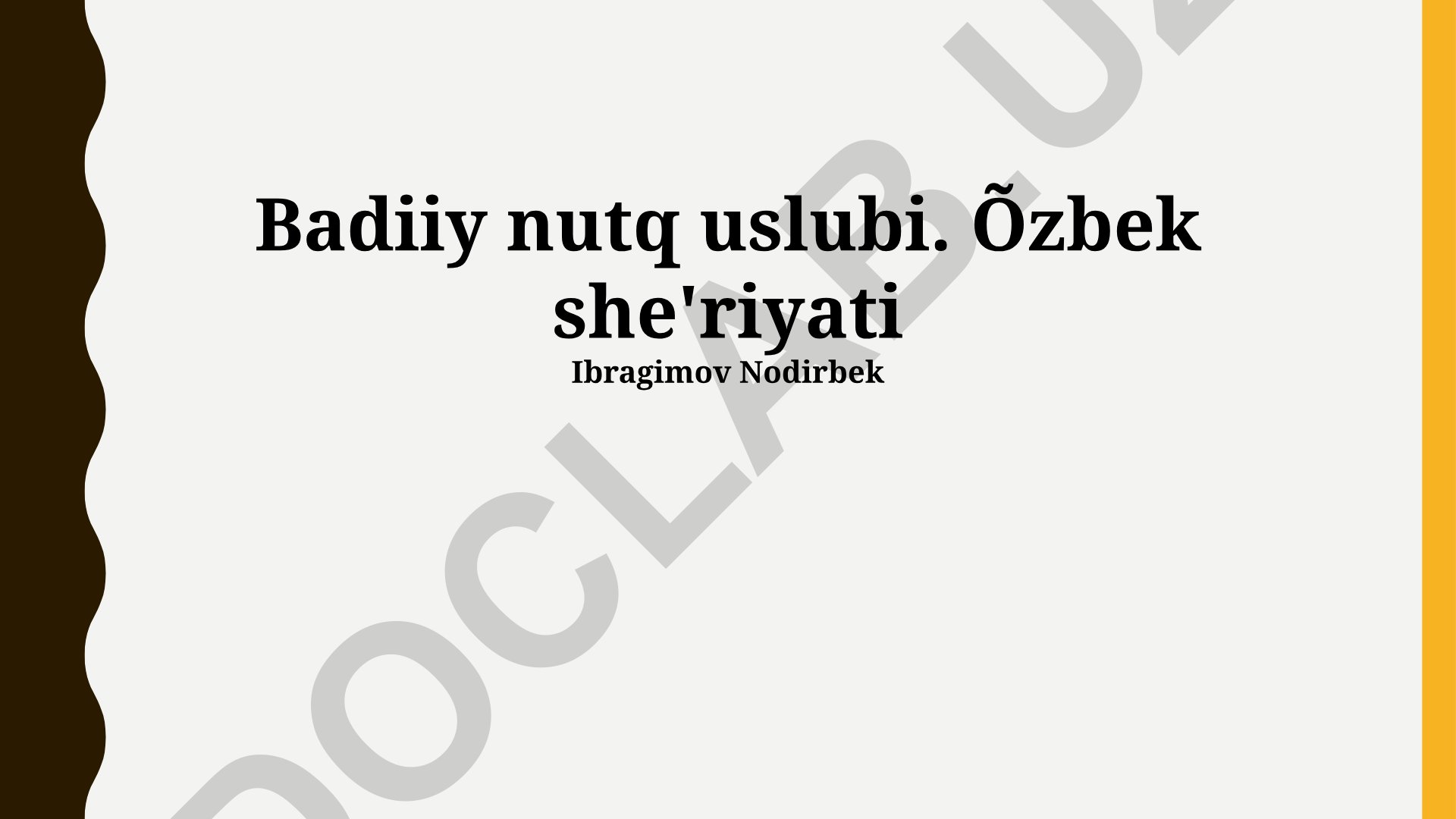 O'zbek she'riyatining badiiy xususiyatlari va she'riy san'atlar