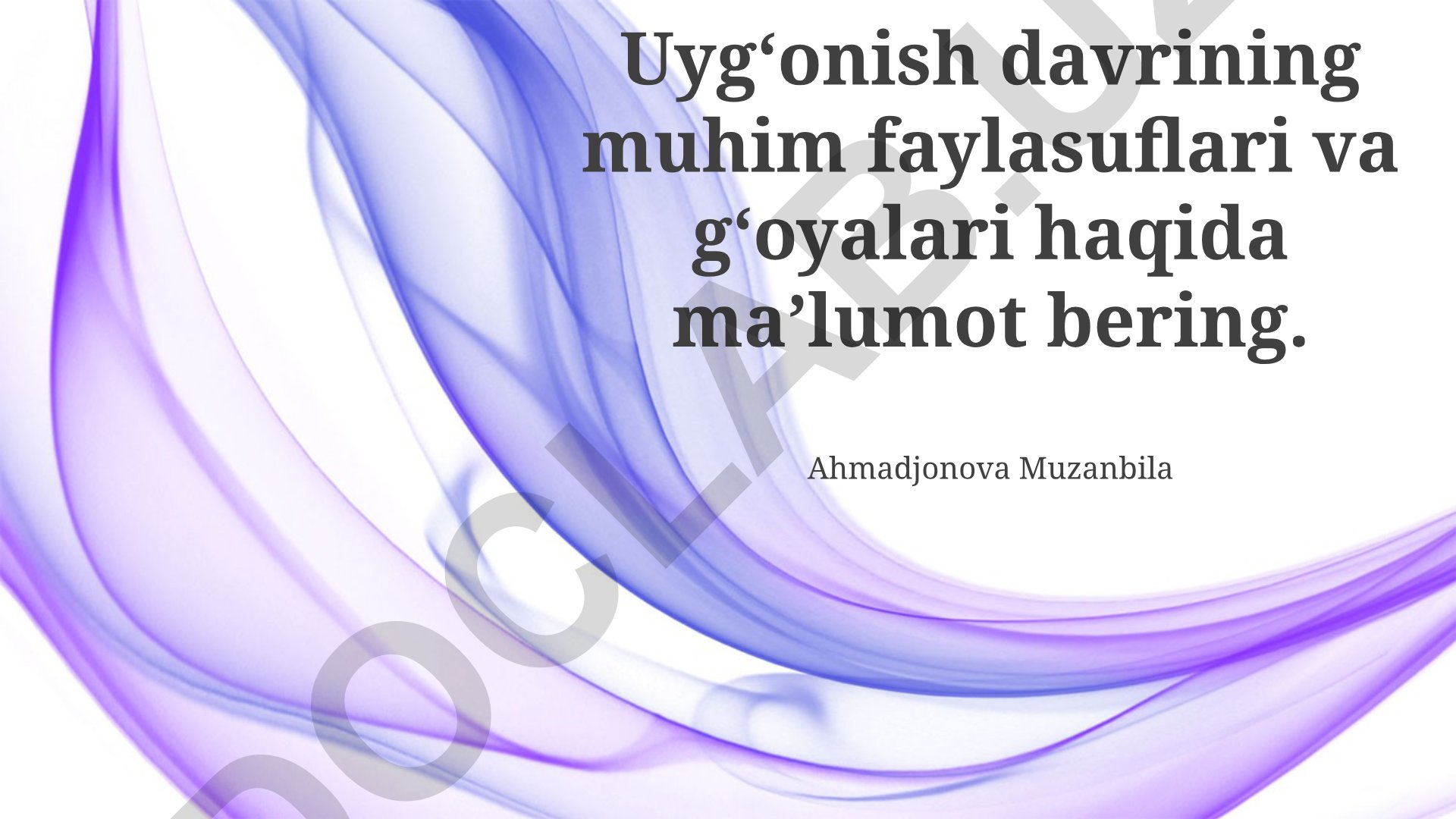 Uyg'onish davri faylasuflari va g'oyalari