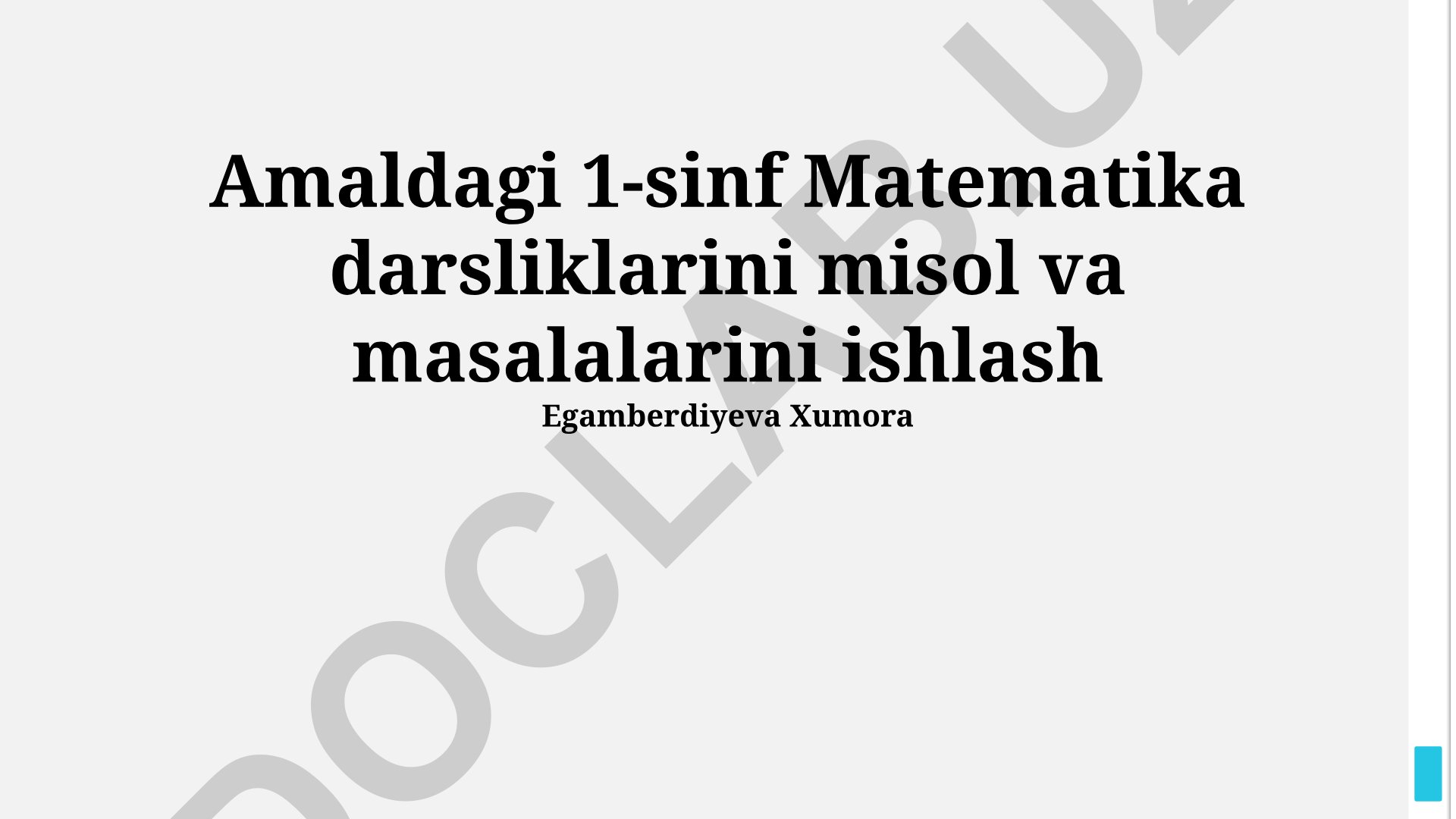 Birinchi sinf matematika darsliklaridagi misol va masalalar