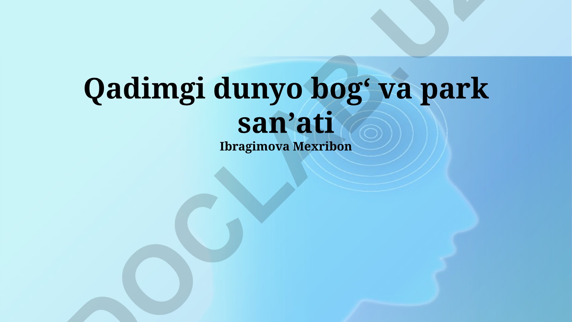 Qadimgi dunyo bogʻ va park sanʼati