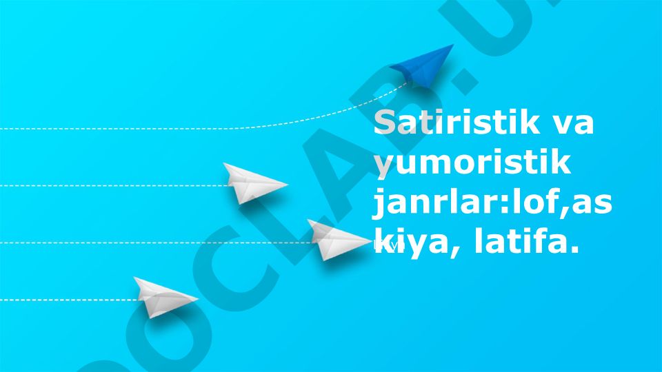 Satiristik va yumoristik janrlar: lof, askiya, latifa