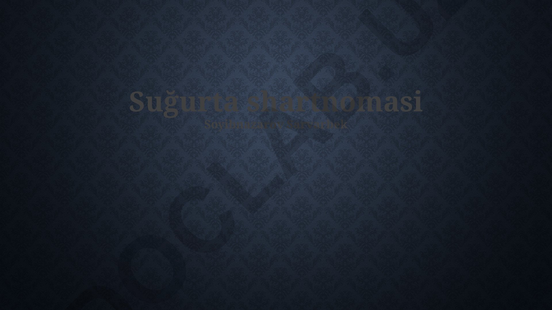 Sug'urta shartnomasi turlari va qamrovi