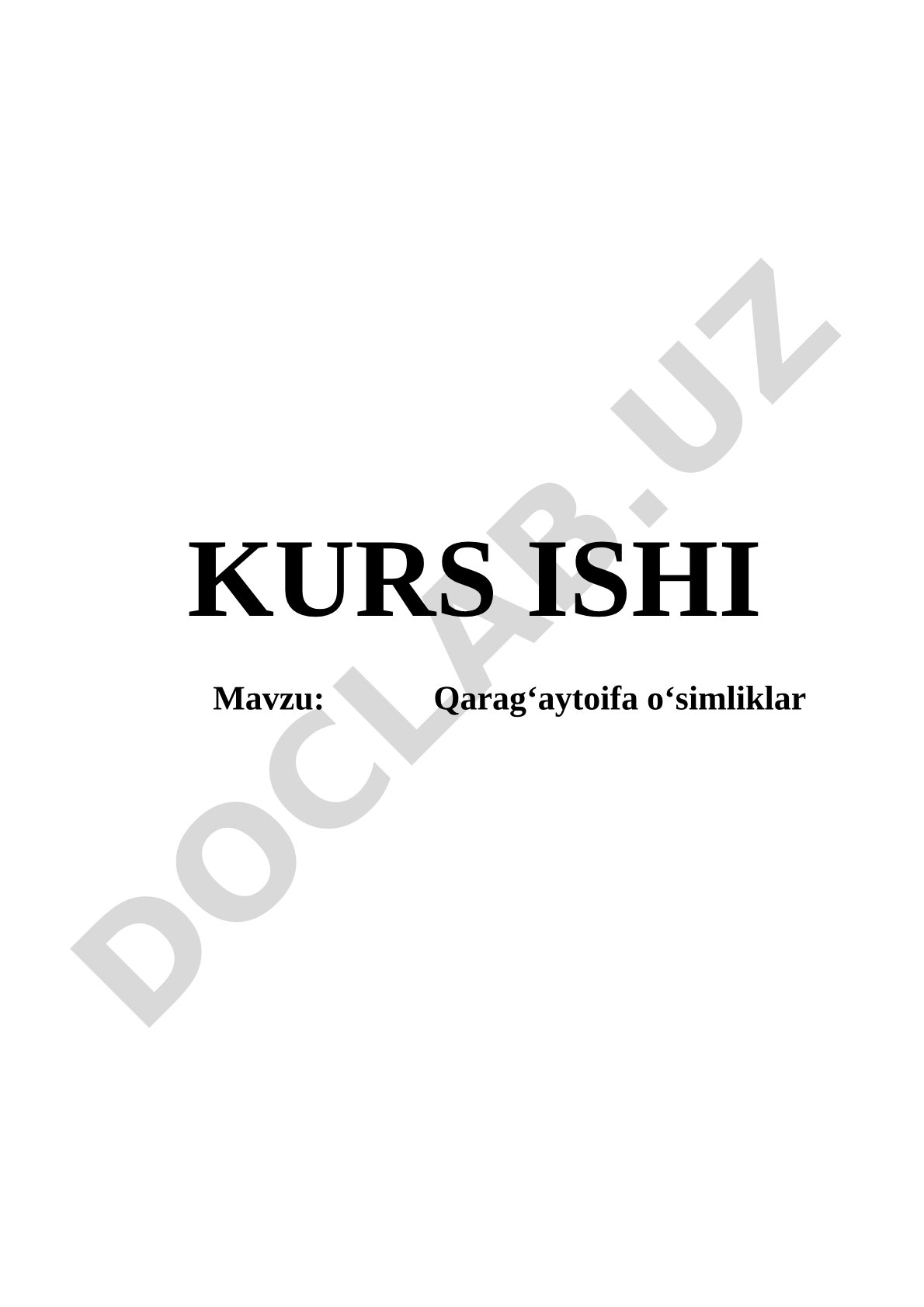 Qarag‘aytoifa o‘simliklar