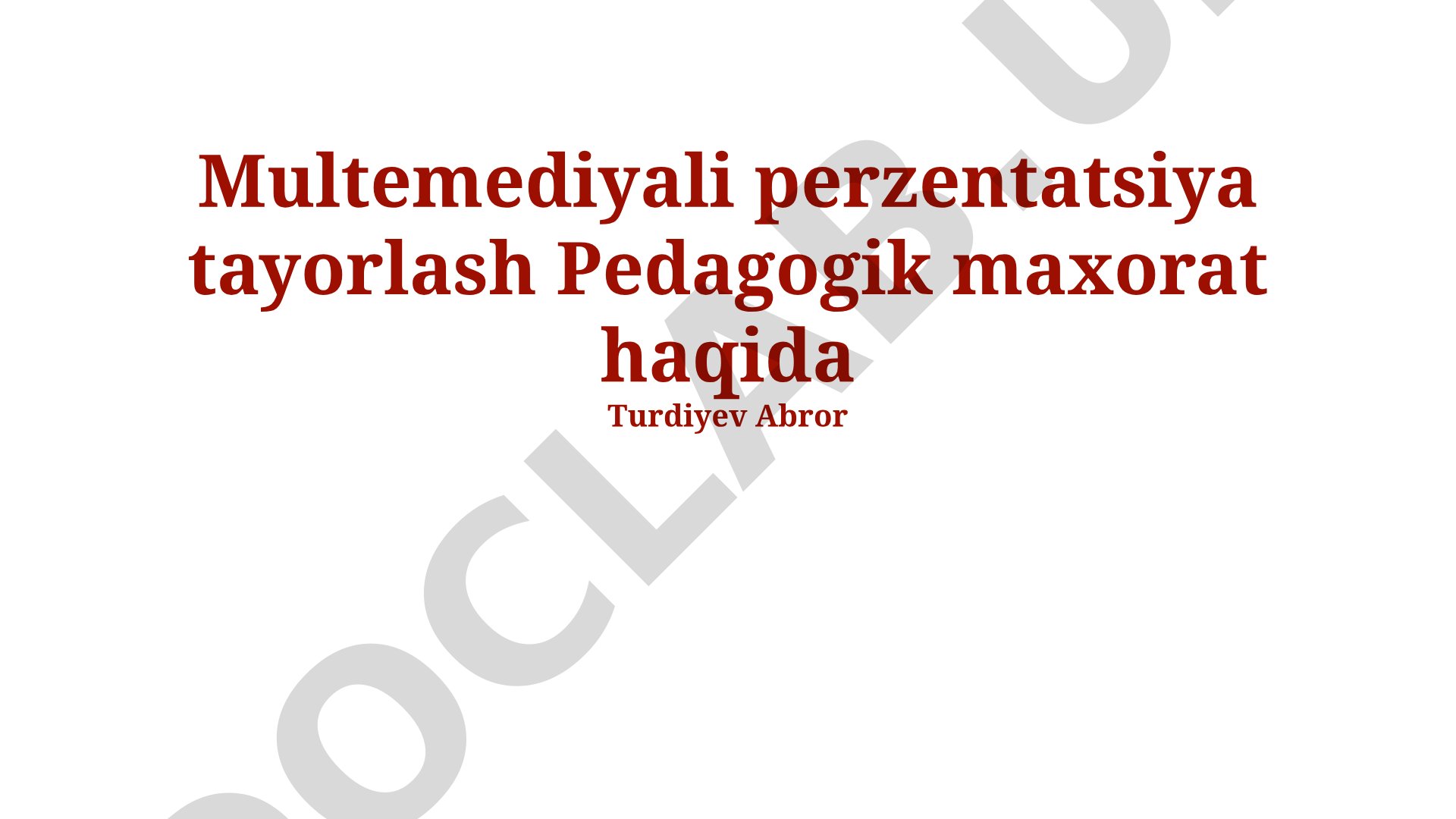 Pedagogik mahorat: ta'rif, ahamiyat va o'qituvchining roli