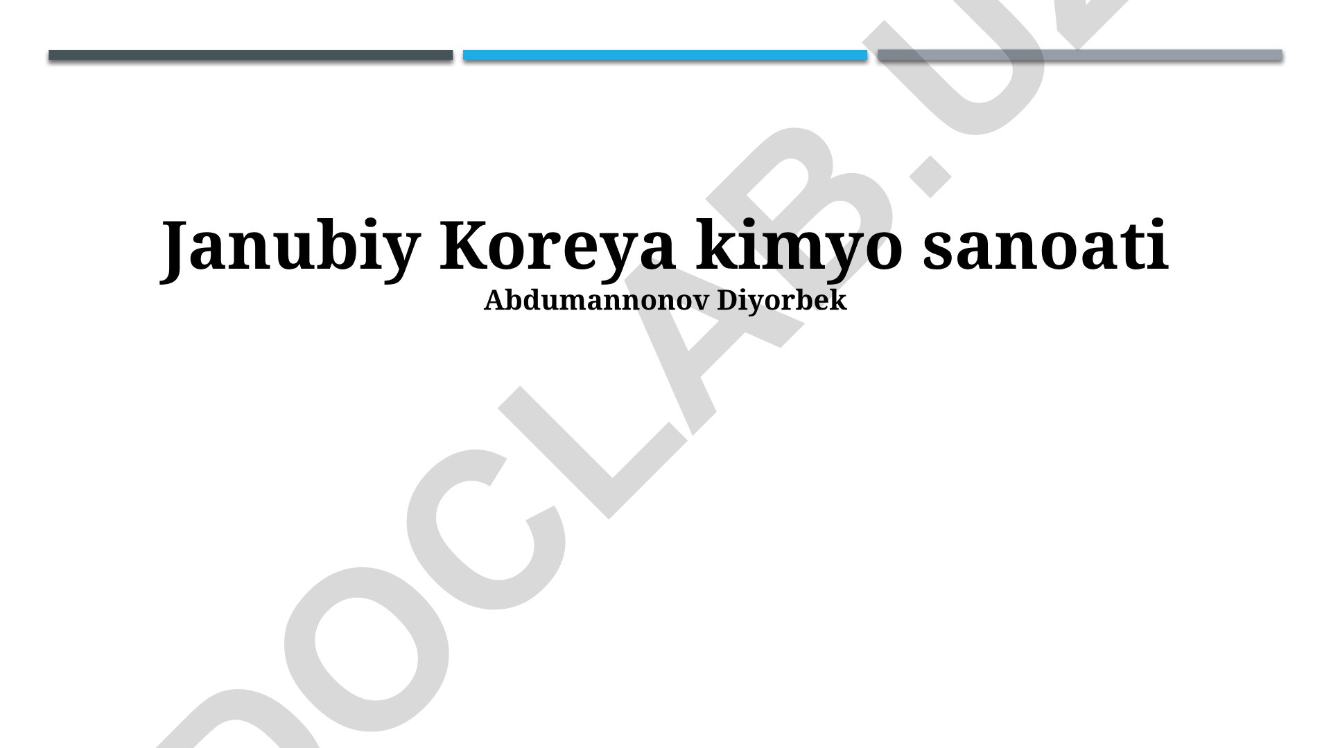 Janubiy Koreya kimyo sanoati
