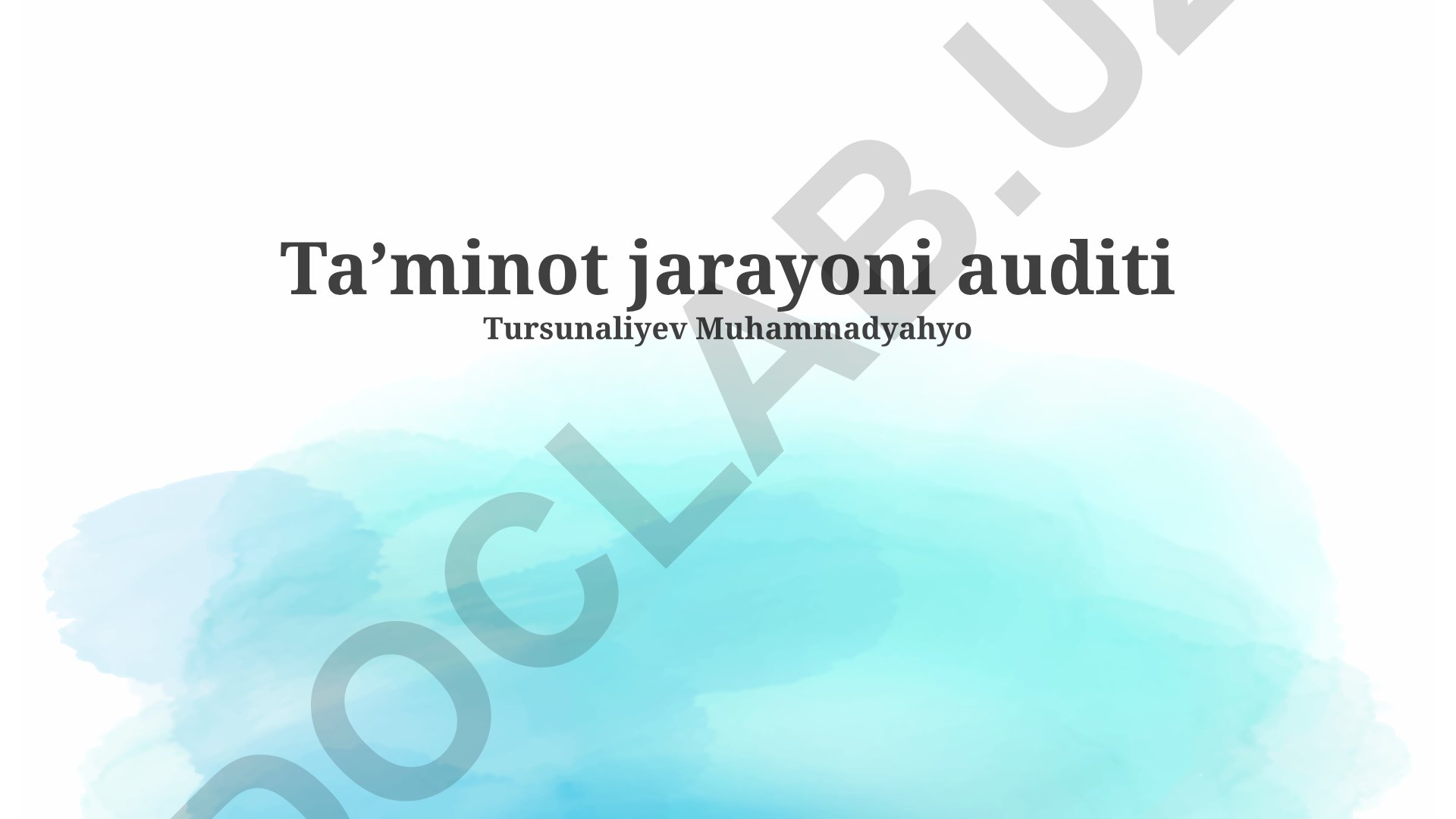 Taʼminot jarayoni auditi