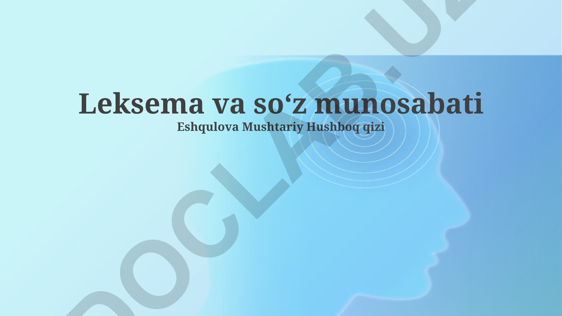 Leksema va soʻz munosabati