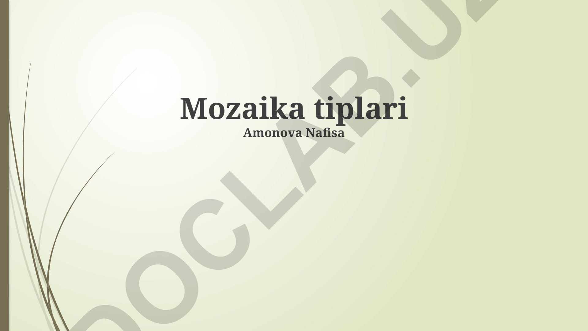 Mozaika turlari: klassik va zamonaviy