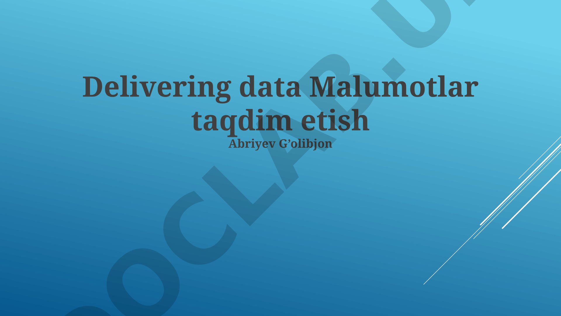 Ma'lumotlarni yetkazib berish arxitekturasi