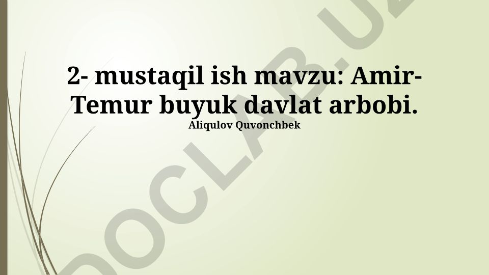 Amir-Temur buyuk davlat arbobi