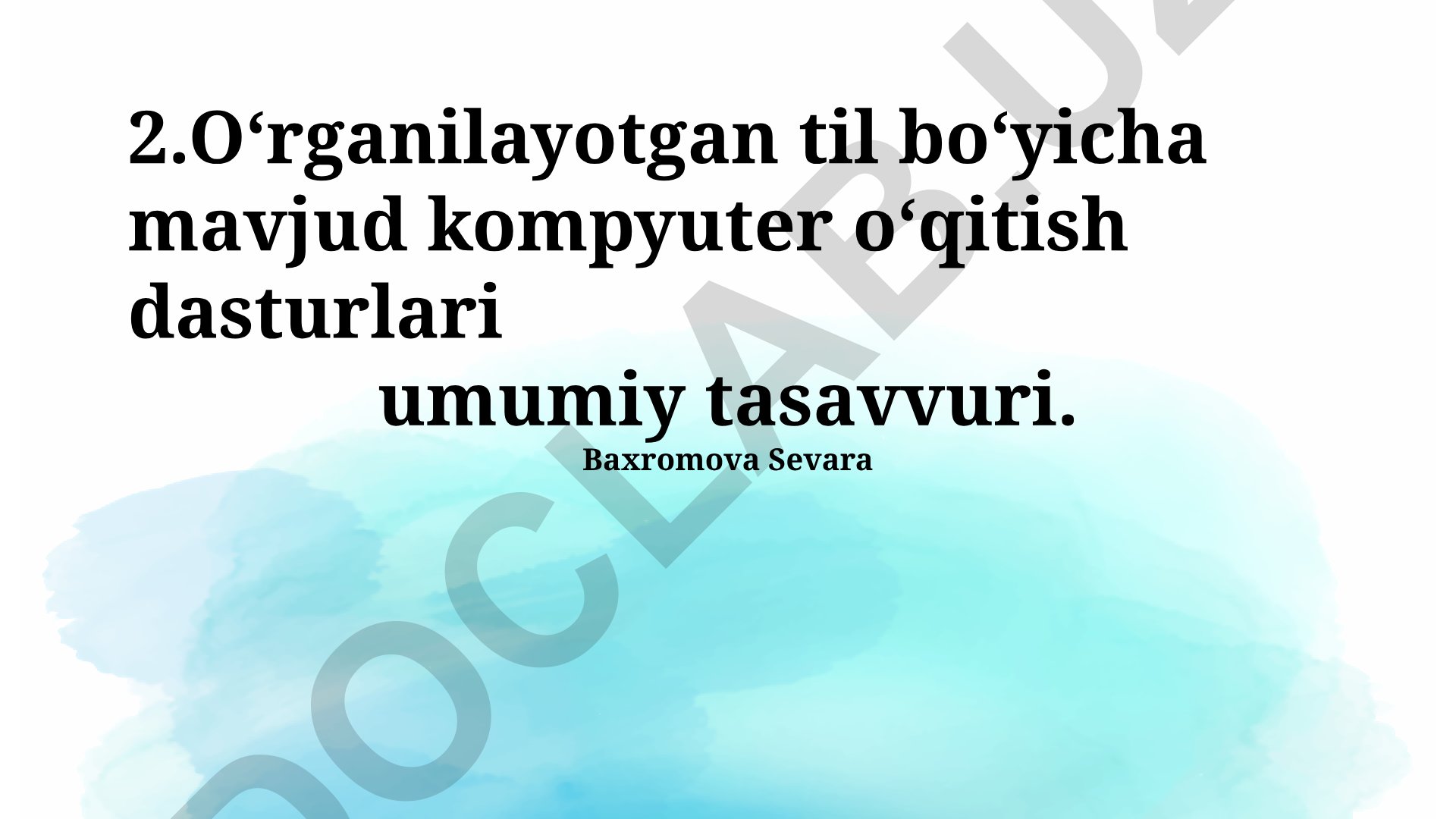 Kompyuter yordamida til o'rganish dasturlari: taqqoslash, tahlil va tendentsiyalar
