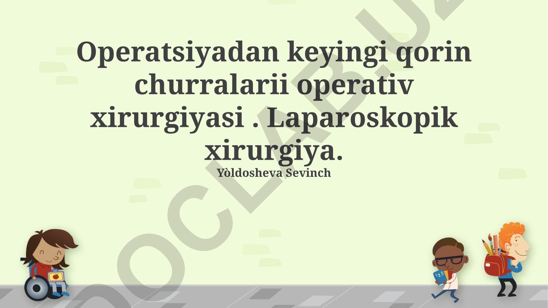 Laparoskopik xirurgiya va postoperatsion davr