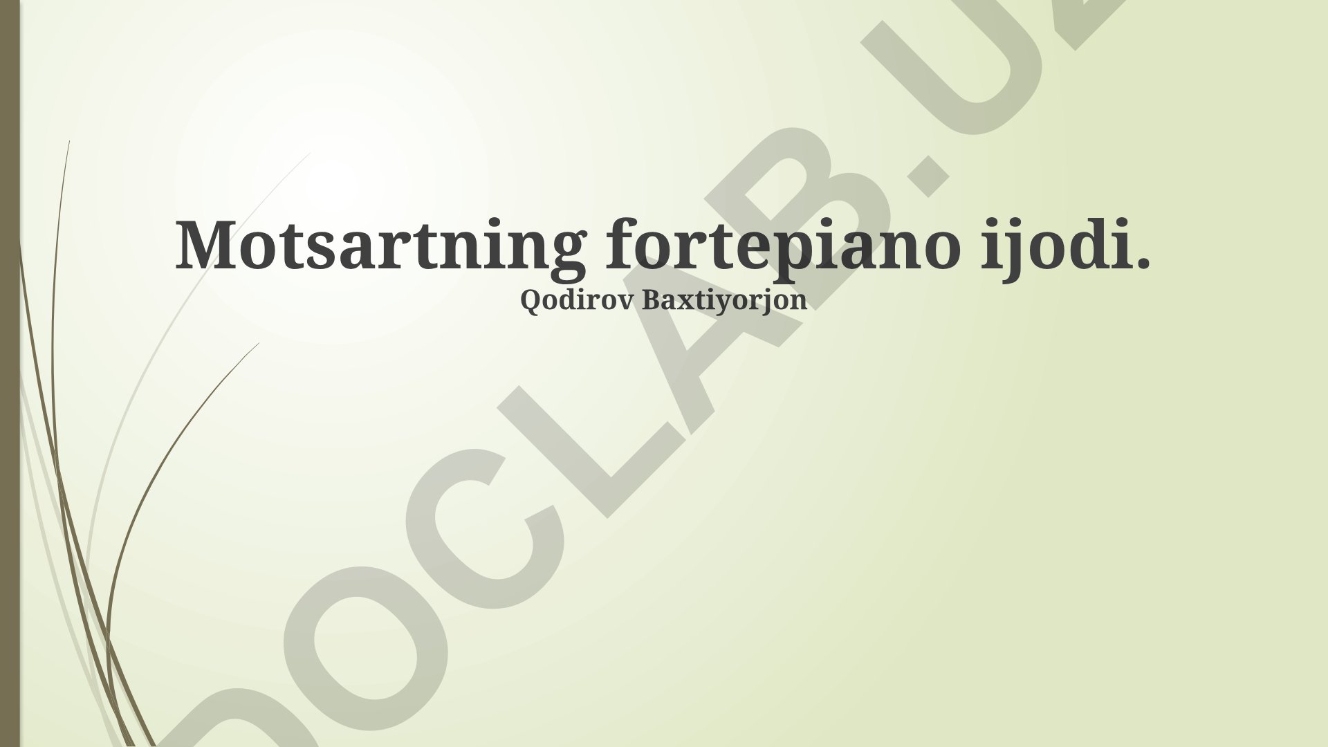 Motsartning fortepiano ijodi