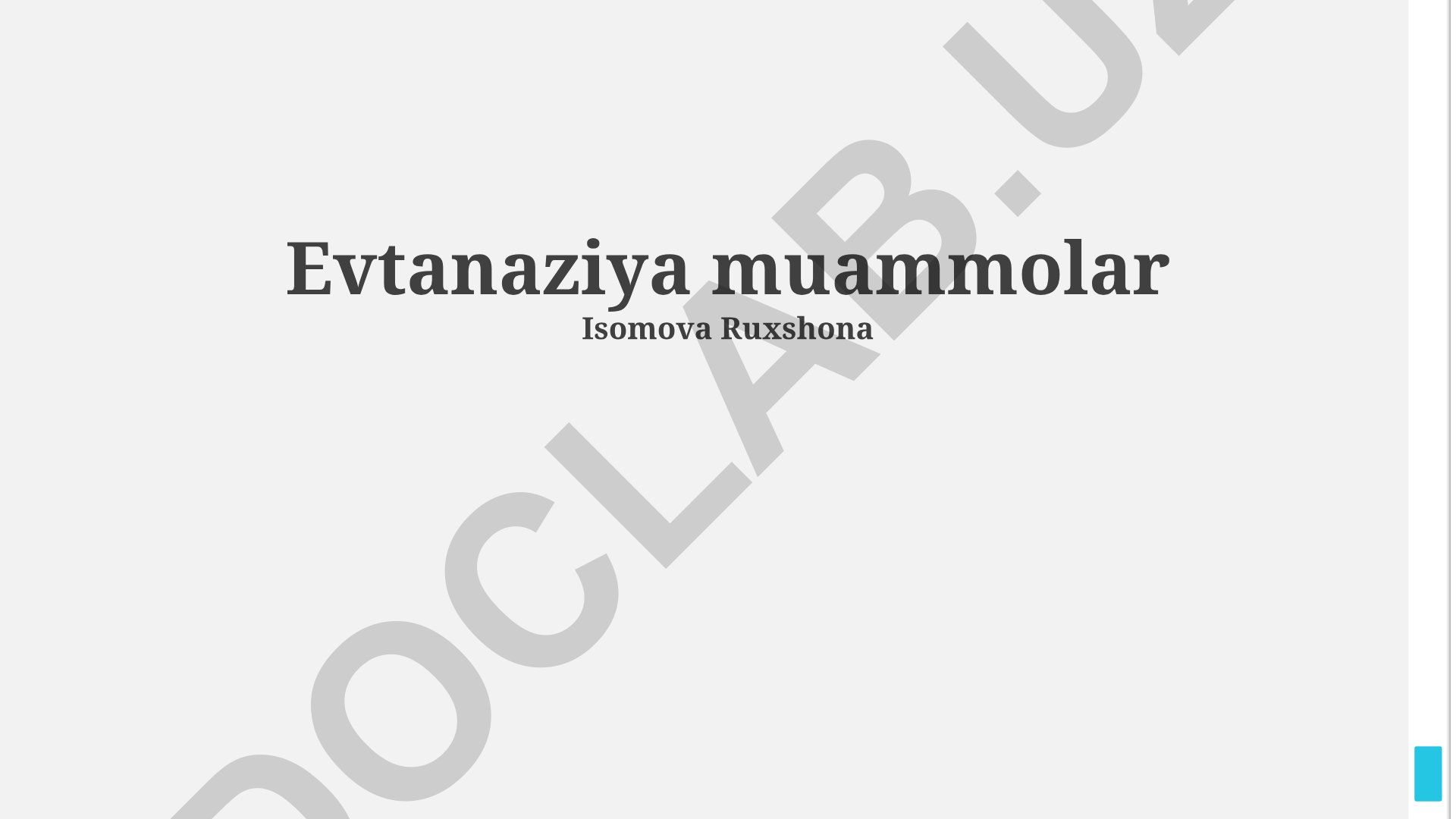 Etanaziya muammolari: jamiyat fikri, huquqiy va tibbiy-axloqiy jihatlari